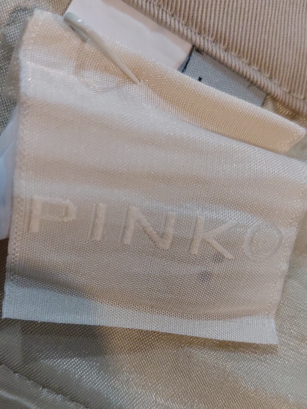 Pinko Beige Trousers with Subtle Neutral Tone - Picture 10 of 10